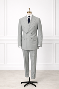 Traje Gris Perla de Doble Botonadura — Made in Italy