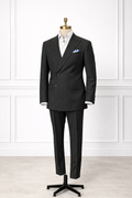 Traje Antracita de Doble Botonadura con Rayas Finas — Made in Italy